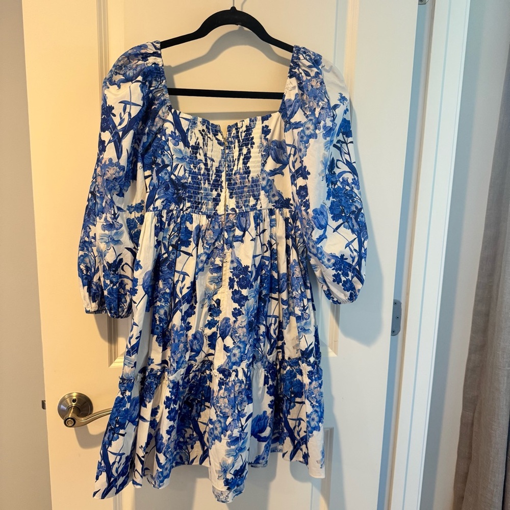 Cara Cara Sip Sip Jessica Blue Floral Dress | Small - Picture 4 of 7